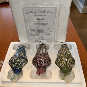 The Bradford Edition Tiffany Heirloom Ornaments - Set of 3